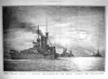 Antique Print 1918 War British Navy Battle Squadron Ships Moonlight Scene 20th