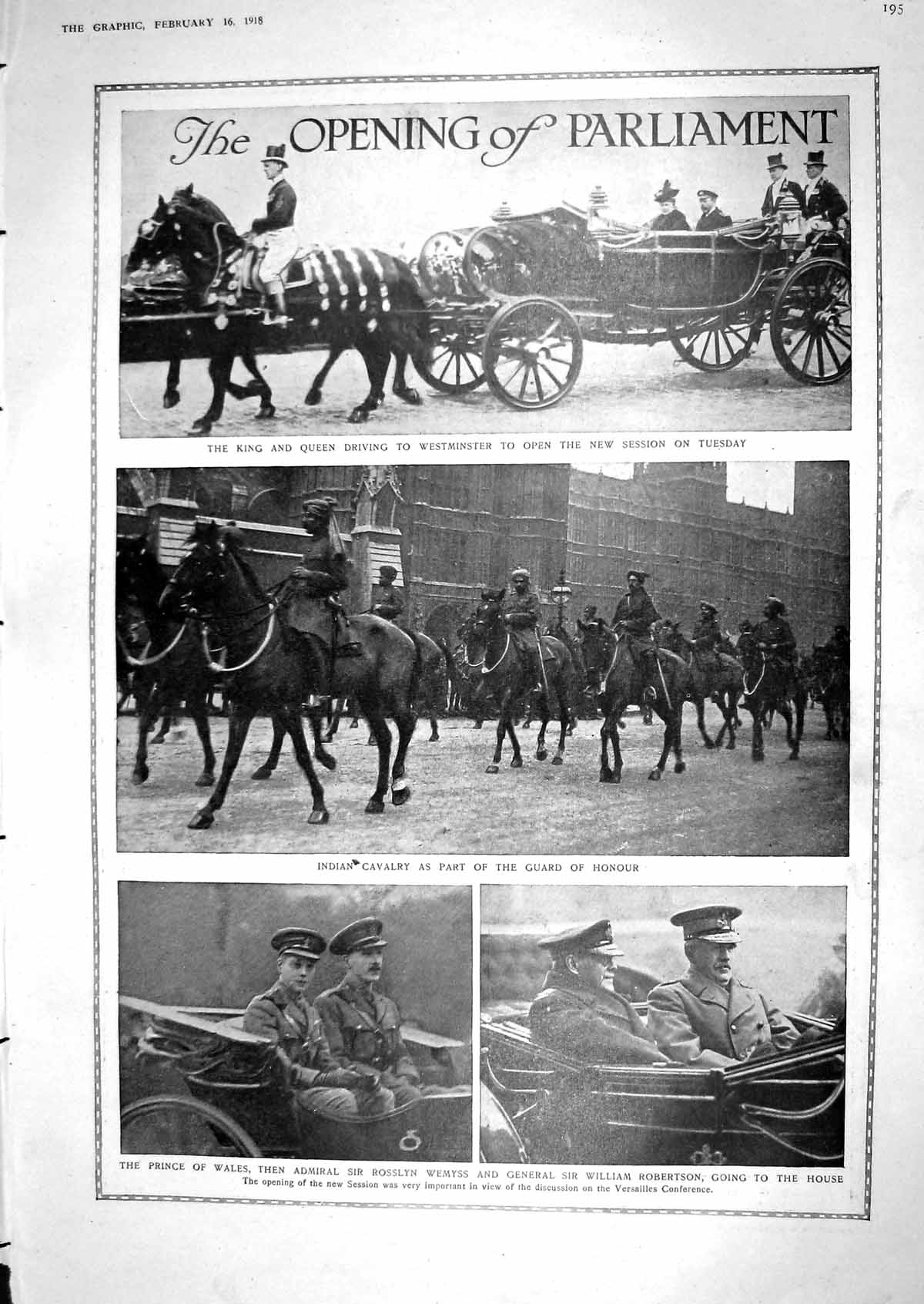 Old 1918 King Queen Westminster Prince Wemyss Robertson Glenconner Dr 20th