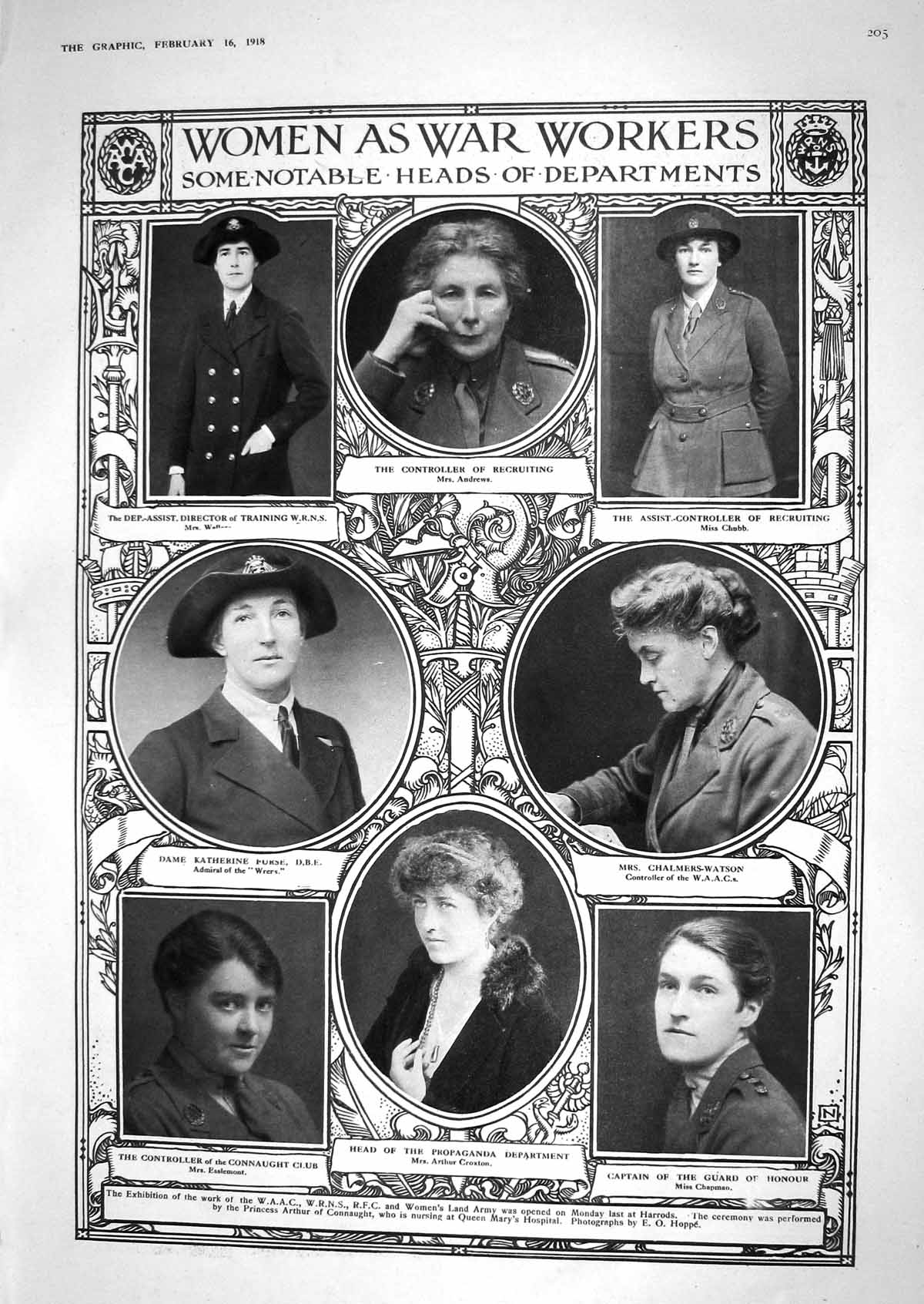 Old 1918 Women War Workers Andrews Chubb Chalmers-Watson Esslemont Ai 20th