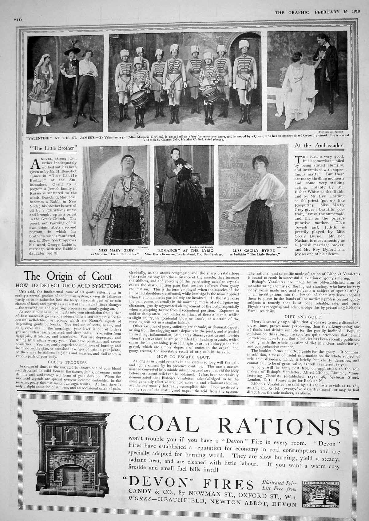 Old 1918 Theatre Doris Keane Basil Sydney Cecily Byrne Marjorie Gordo 20th