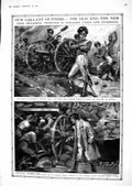 Old Print 1918 War R.H.A. Flanders Siers Weapons Jenkins Jordans Meeting 20th