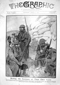 Antique Print 1918 War Siers Trench Gas-Masks Rifles Shell Dump Photograph 20th