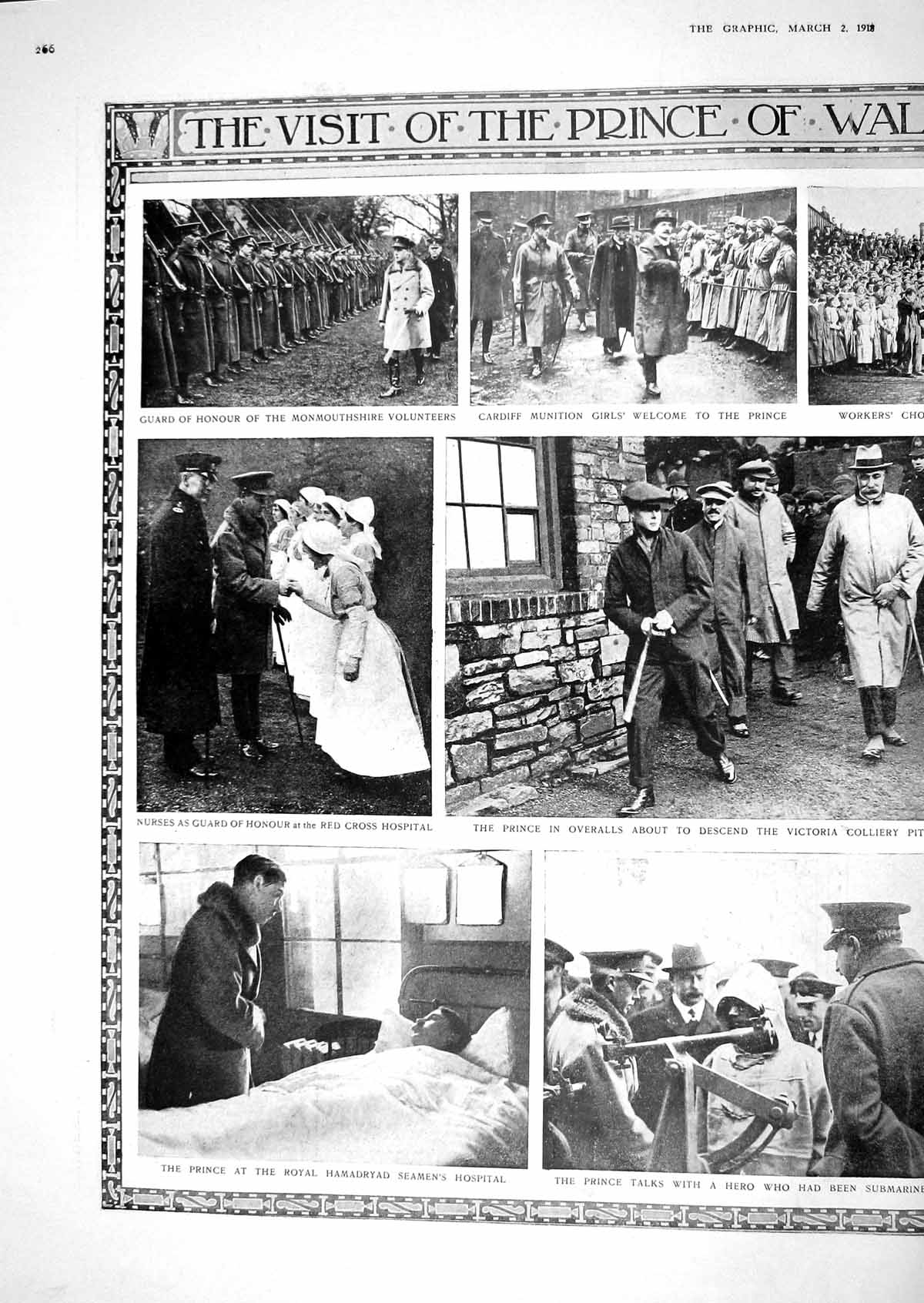 Old 1918 Prince Wales Cardigg Munition Girls Hamadryan Seamen'S Hospi 20th