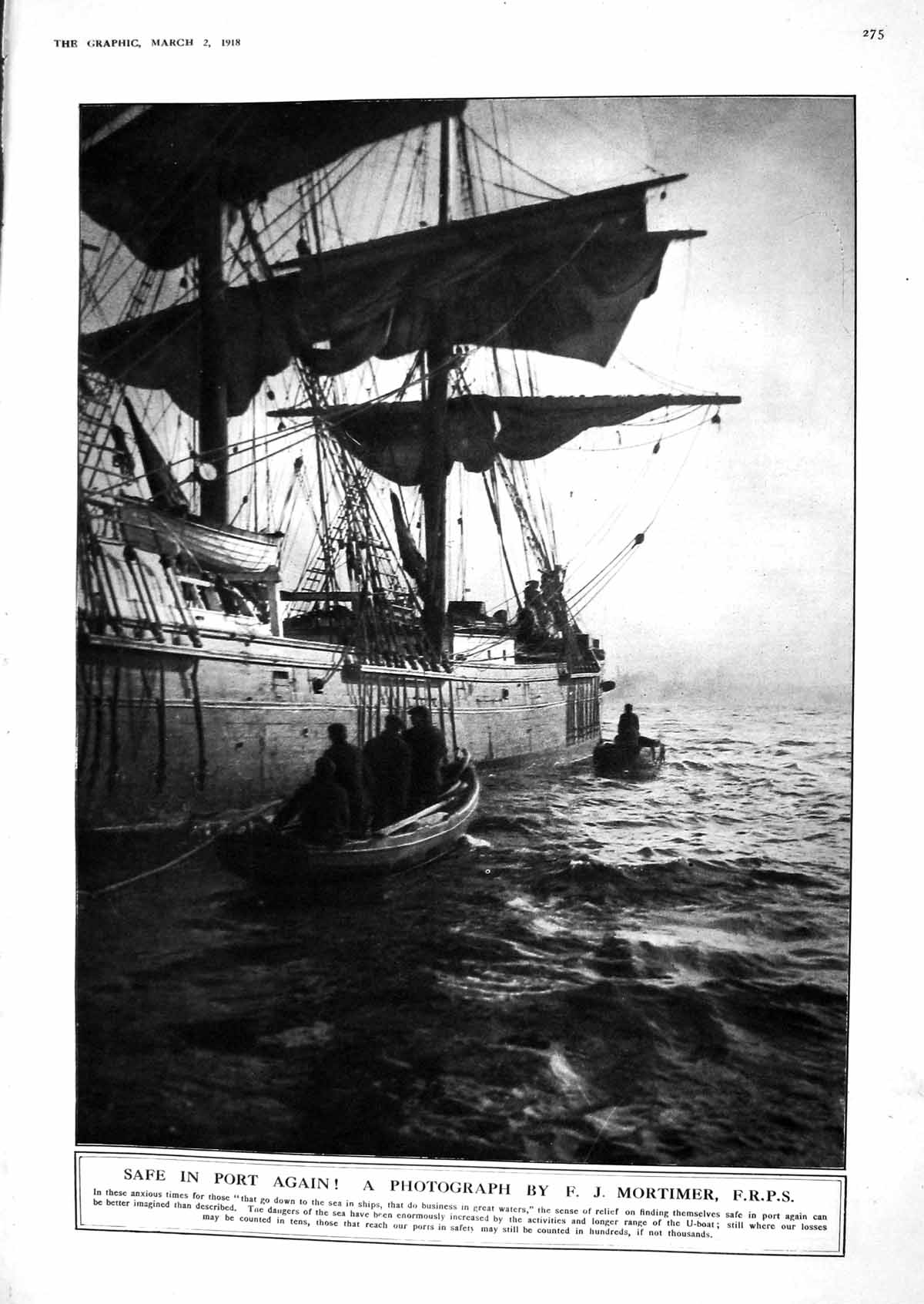 Old Print 1918 War Ship Boat Photograph British Siers Basilica Peter'S R 20th
