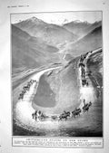 Old Print 1918 Switzerland Mountains War Siers Sapper Stephen Kelley Anz 20th