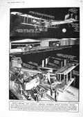 Old Print 1918 War British Bombers Fing Wings Aeroplane Monte Carlo Hote 20th