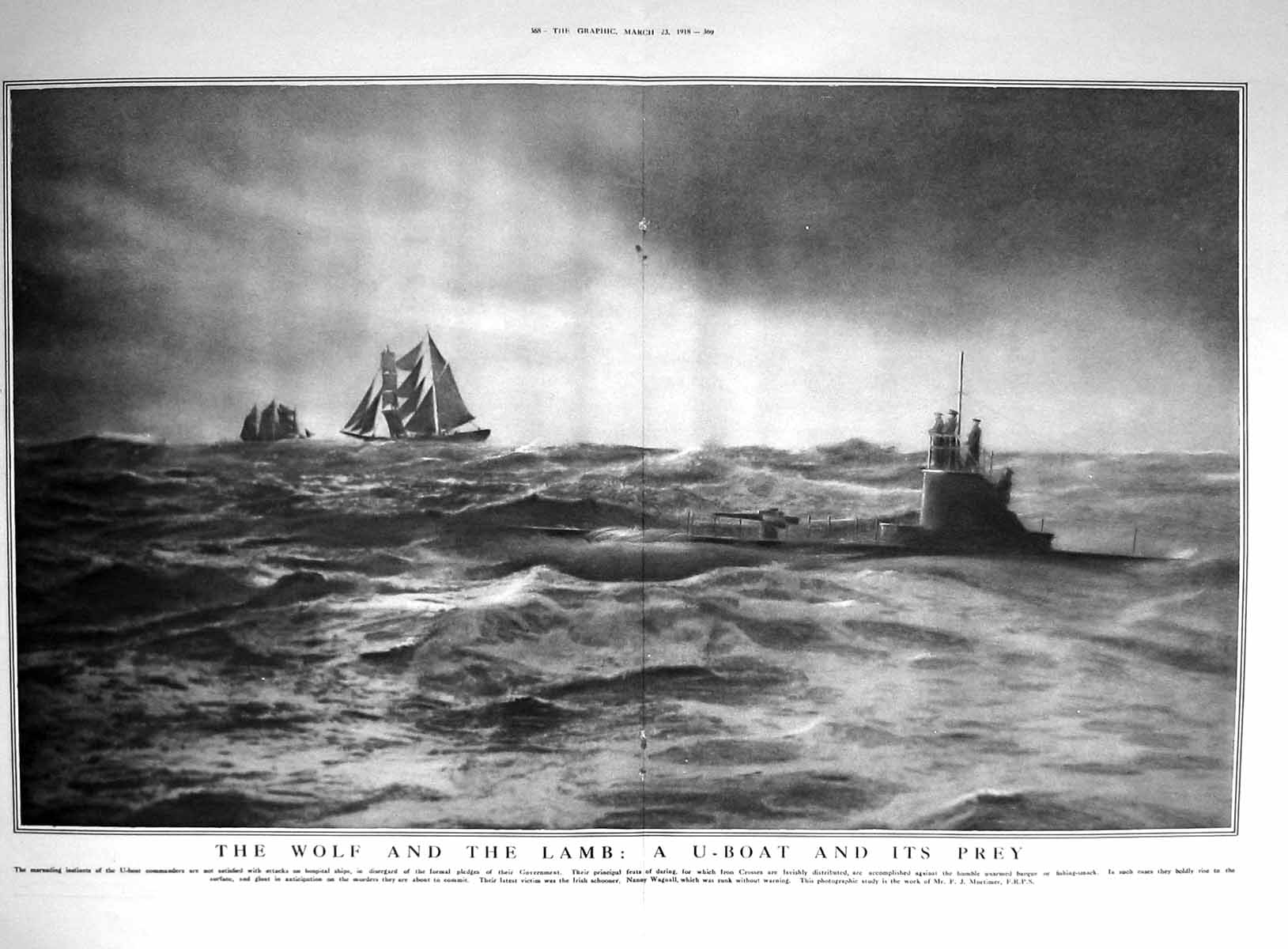 Old 1918 War U-Boat Commanders Submarine Ship Barque Fishing Smack Mo 20th