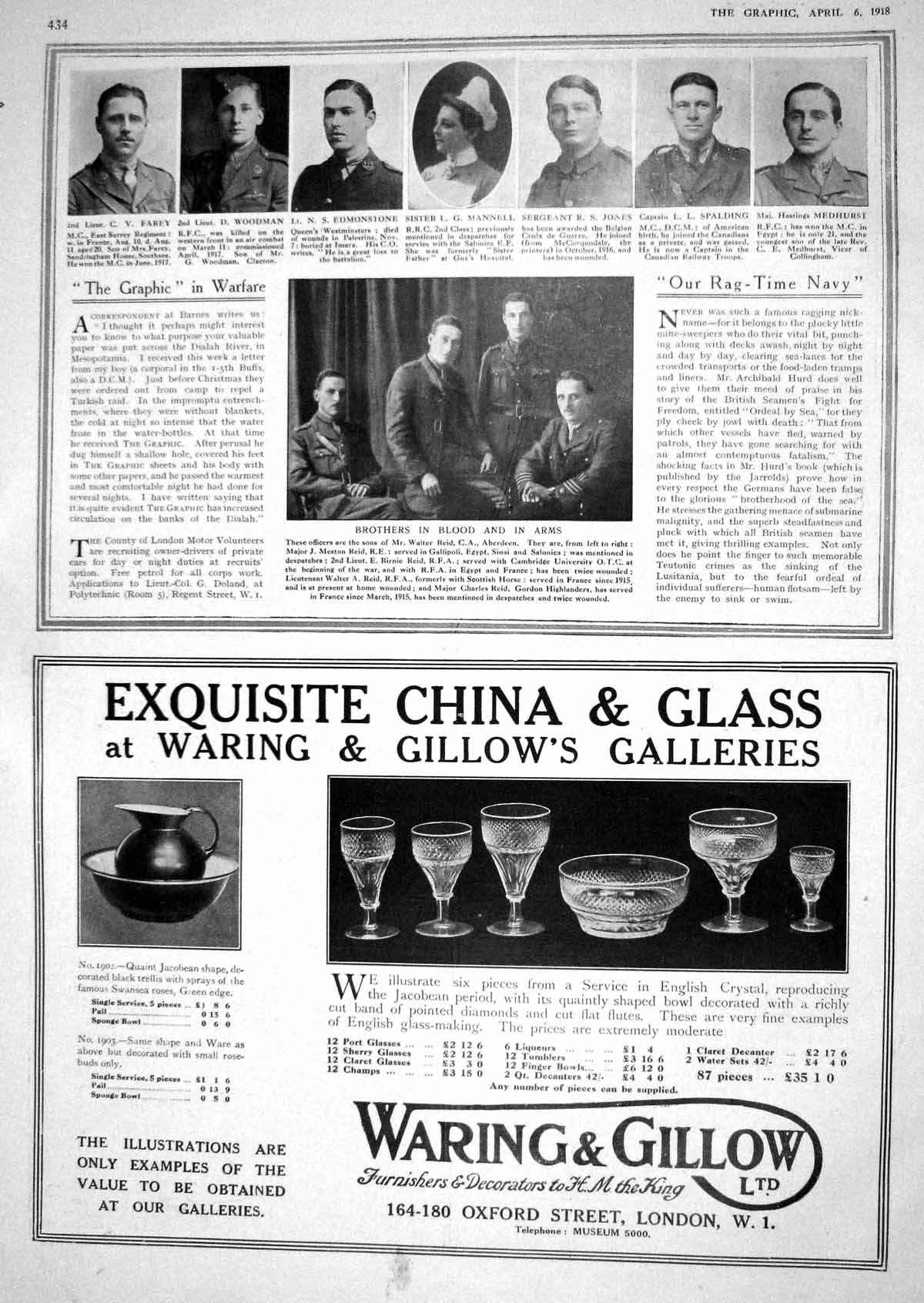 Old 1918 War Farey Woodman Edmonstone Mannell Jones Spalding Reid Abe 20th