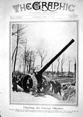 Old Print 1918 War German Gun Siers British Artillery Officers School In 20th