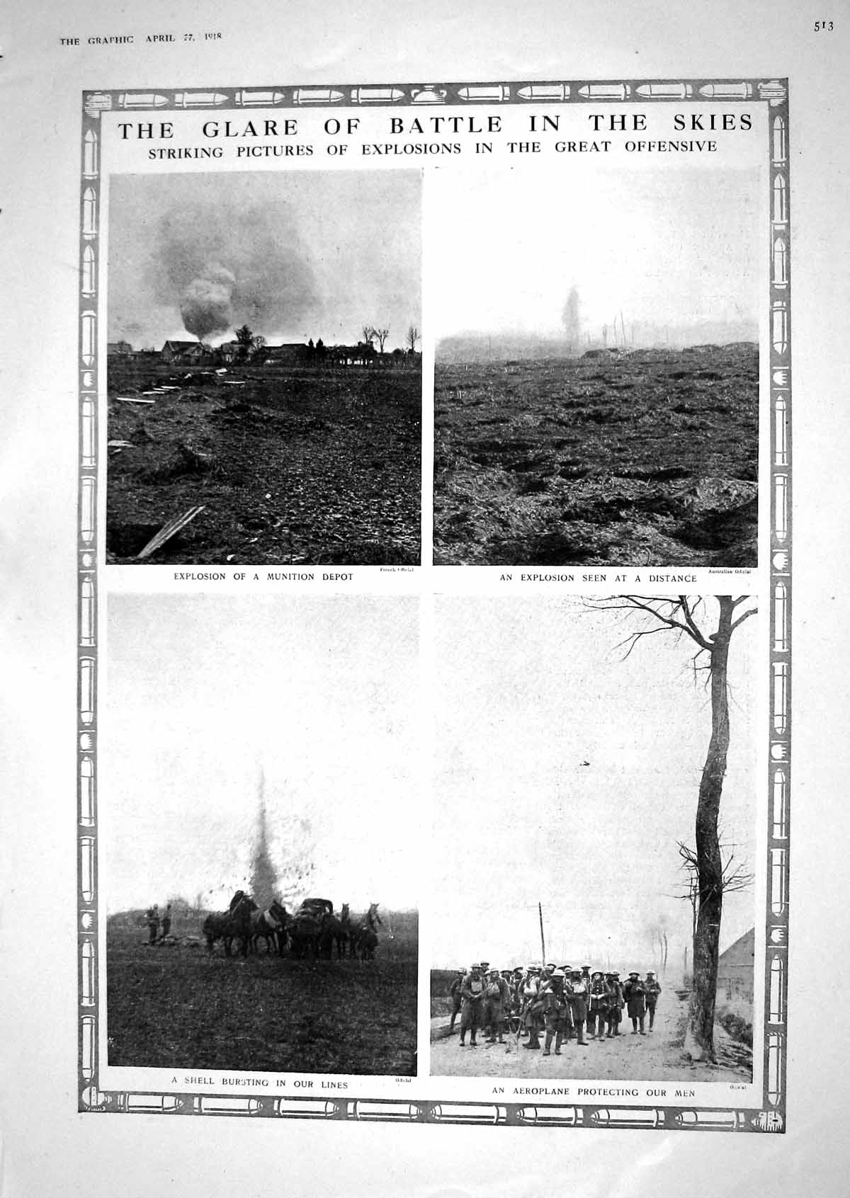 Old 1918 War Aeroplane Explosion Munition Depot German Mine-Layer Shi 20th