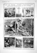 Old Print 1918 War Grave Siers Cemetery Lens Armoured Motor Car Zeebrugg 20th
