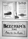 Antique Print 1918 Advertisement Lanchester Motor Car Rotax Beechams Pills 20th