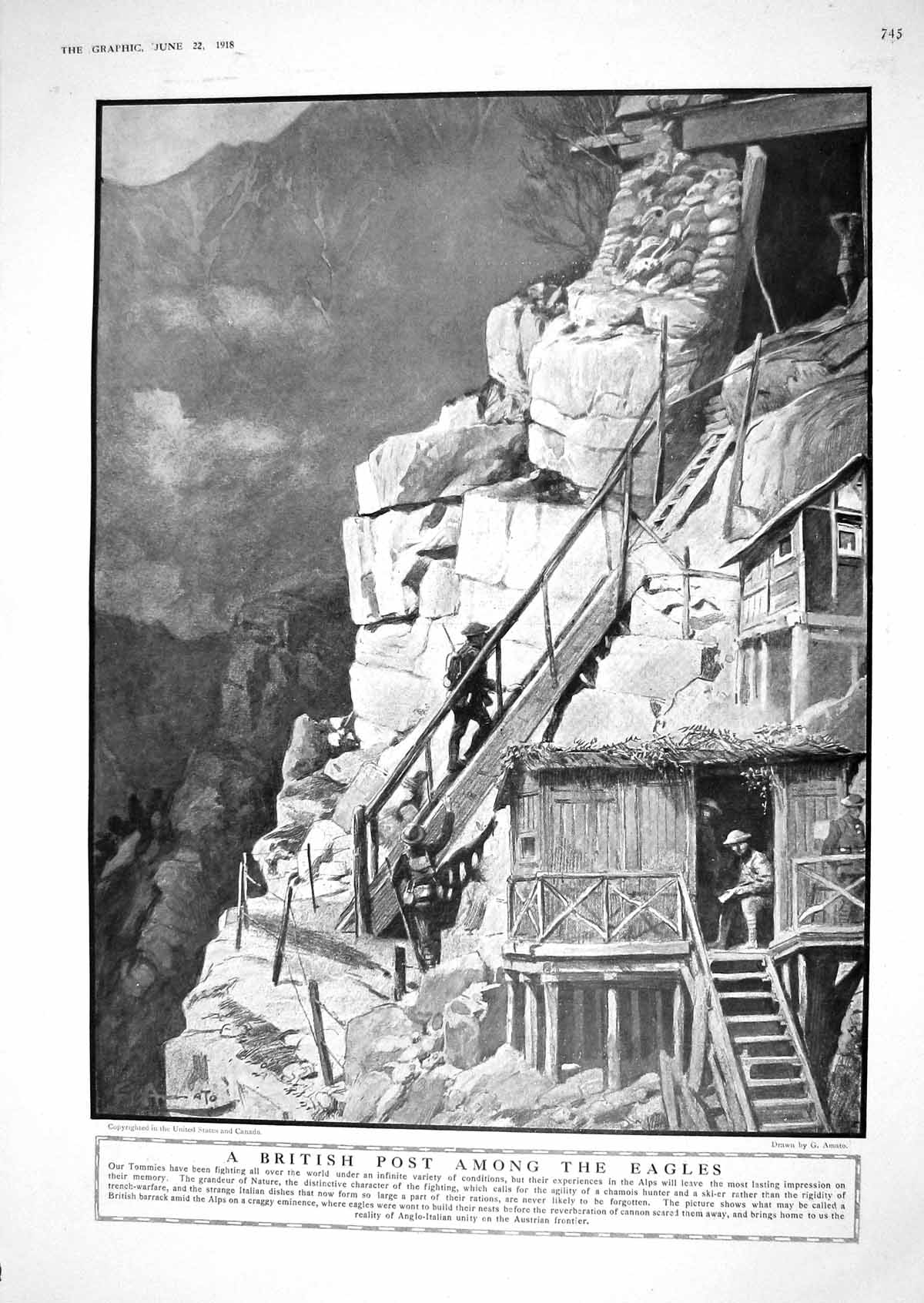 Old 1918 War British Post Alps Mountains Food Commission Menozzi Alqu 20th
