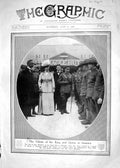 Old Print 1918 King Queen Eagle Hut Aldwych America Siers Lord Rhondda B 20th