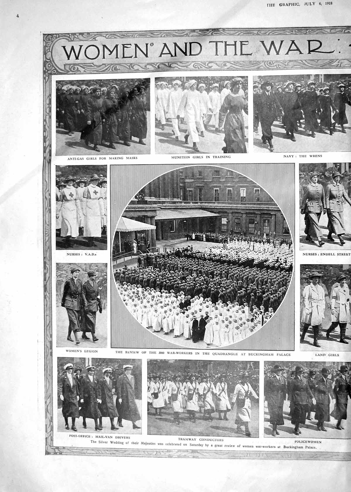 Old 1918 War Women Nurses Munition Tramway Conductors Queen Mary Cast 20th