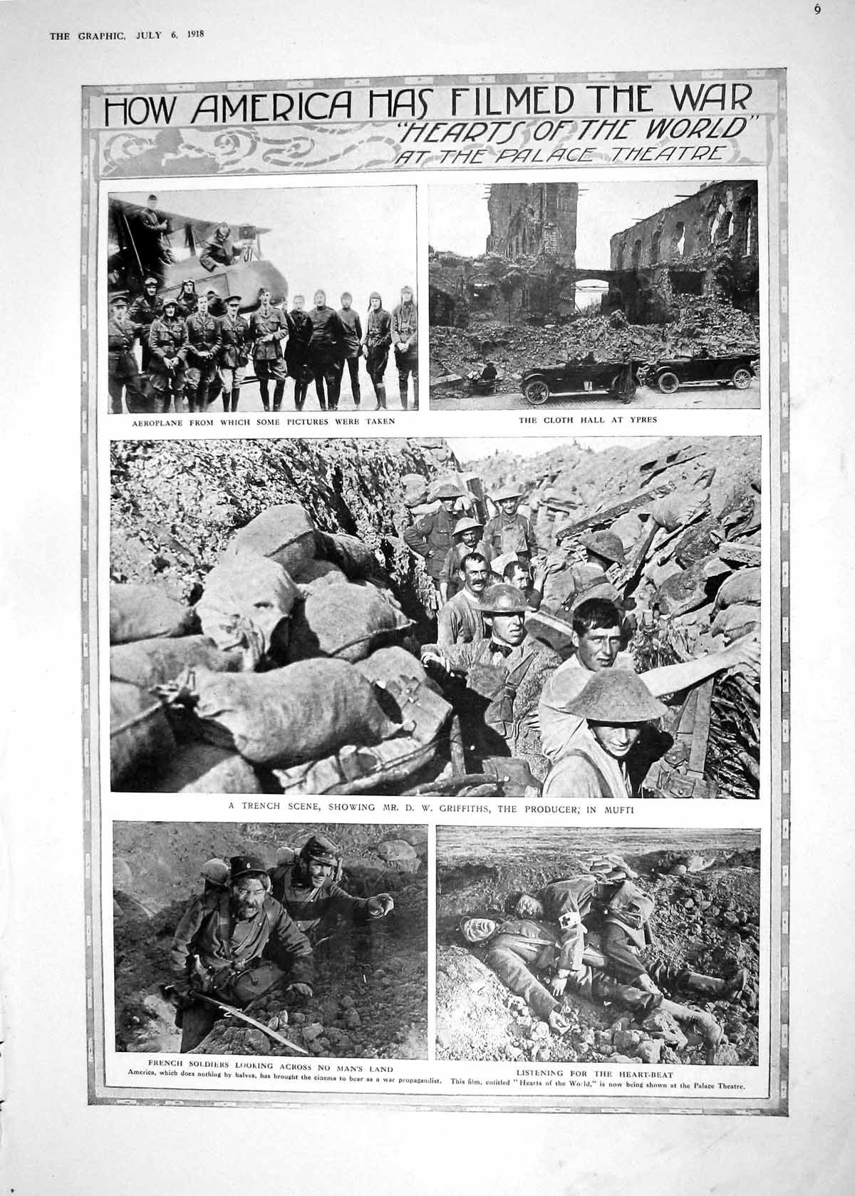 Old 1918 War Aeroplane Ypres Trench Griffiths Mufti Walter Hines Page 20th