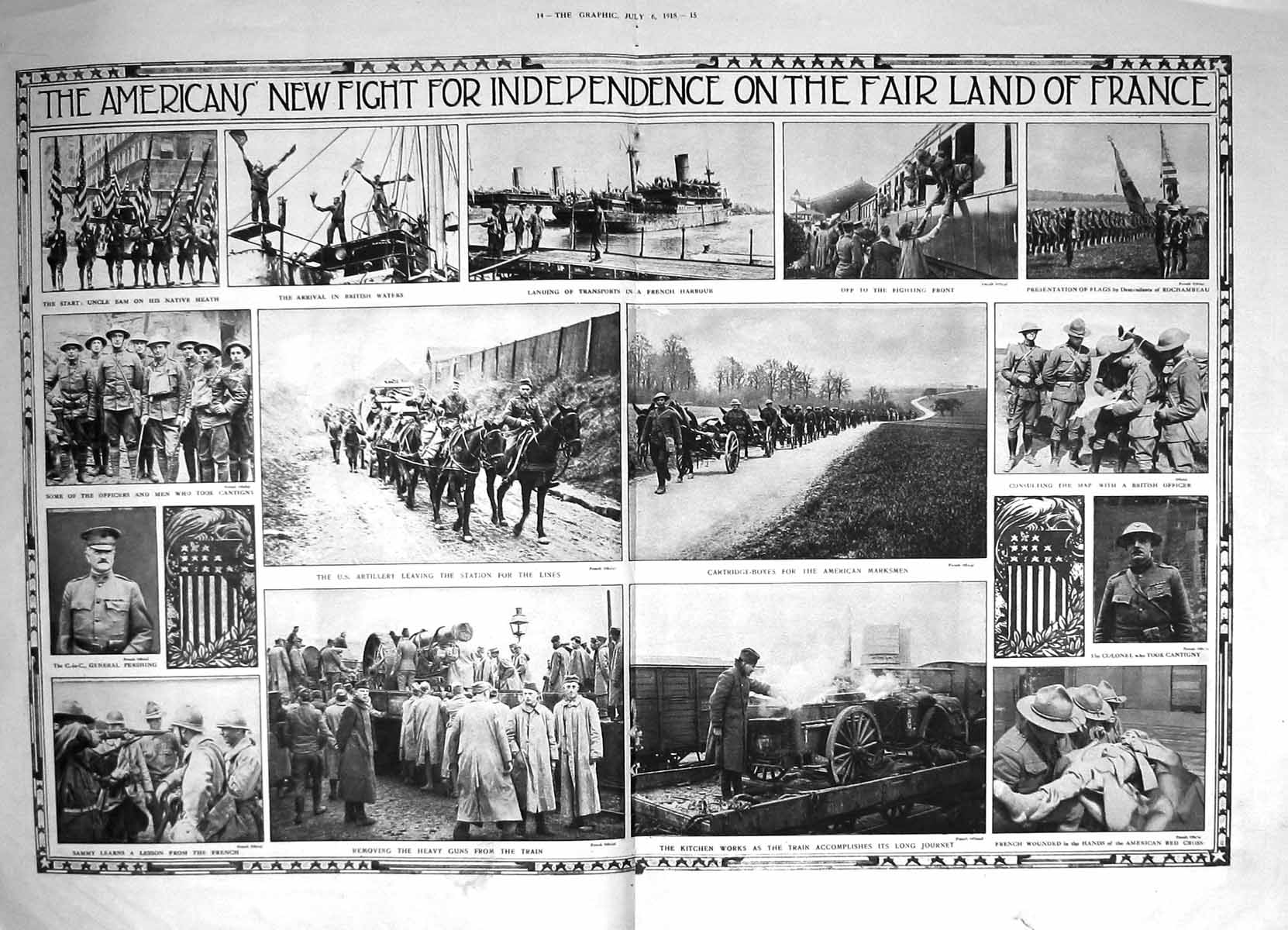 Old 1918 War American Siers France Red Cross General Pershing Uncl 0 20th