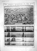 Old 1918 German War Map Reims Analysis Four Previous Ventures Enemy P 20th