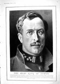 Old Print 1918 King Albert Europe Belgium Customers Cox Officers Pay Army 20th