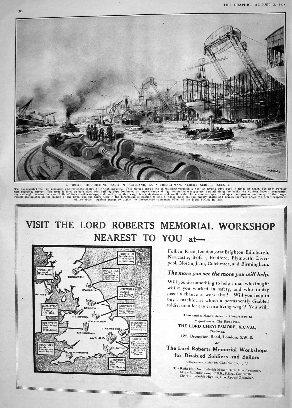 Old 1918 Ship Building Yard Scotland Albert Sebille Abdulla Cigarette 20th