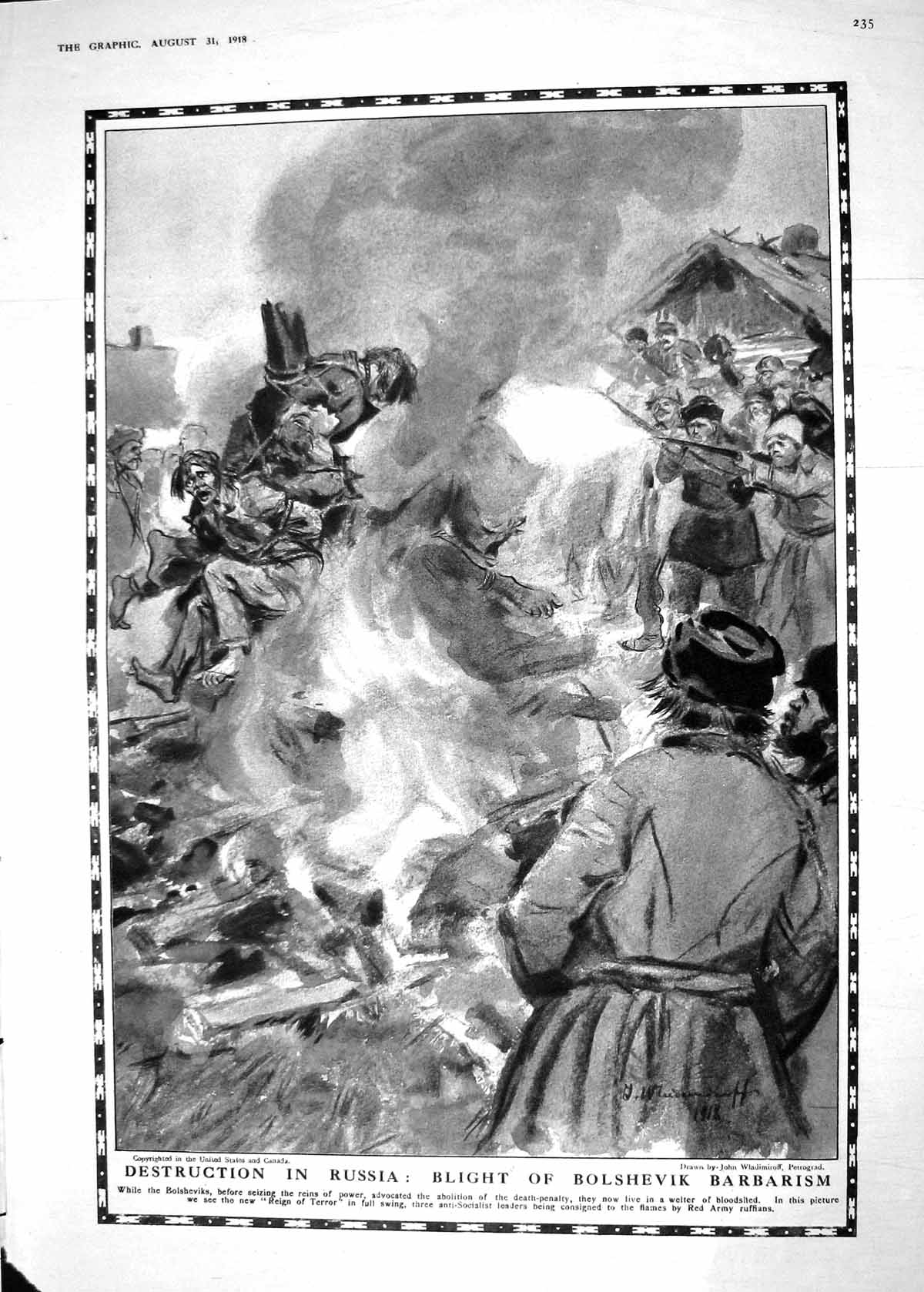Old 1918 War Russia Destruction Bolshevik Barbarism German Warfare Ca 20th