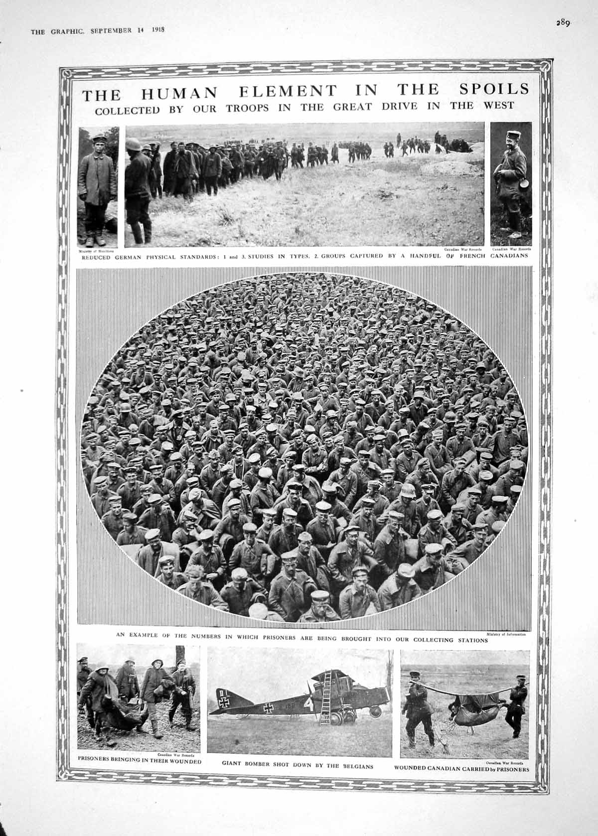 Old 1918 War British Prisoners Hague Giant Bomber Aeroplane Holland G 20th