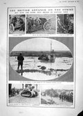 Old Print 1918 War British Siers Somme Tank Bapaume Prince Serbia Map Bu 20th