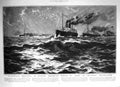Original Old Vintage Print 1918 War Transport Ships American Siers Prussianism