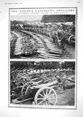 Old Print 1918 War Machine Guns Canadian Siers German Artillery Arras Ba 20th