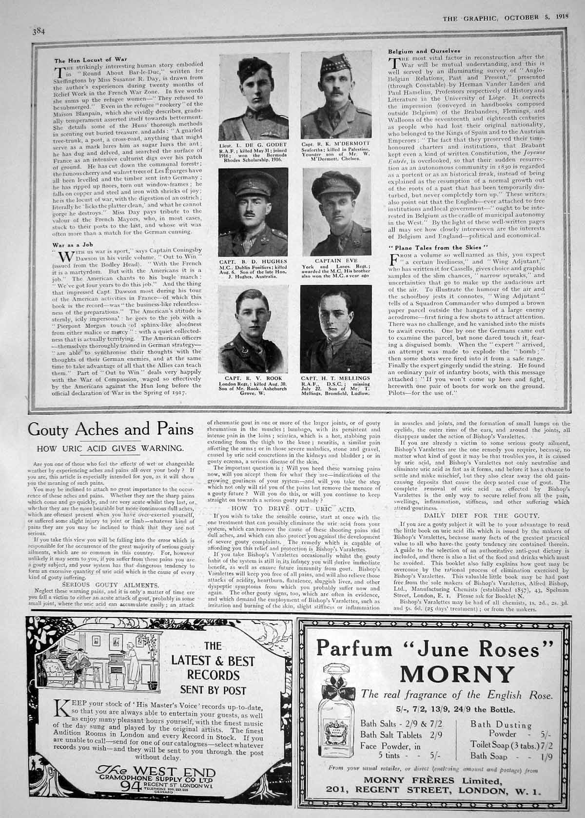 Old 1918 War Godet Seaforth M'Dermott Hughes Eve Mellings Rook Morny 20th
