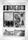 Old 1918 War German Prisoners Stein Scheuch Quentin Bassee Canal Map 20th