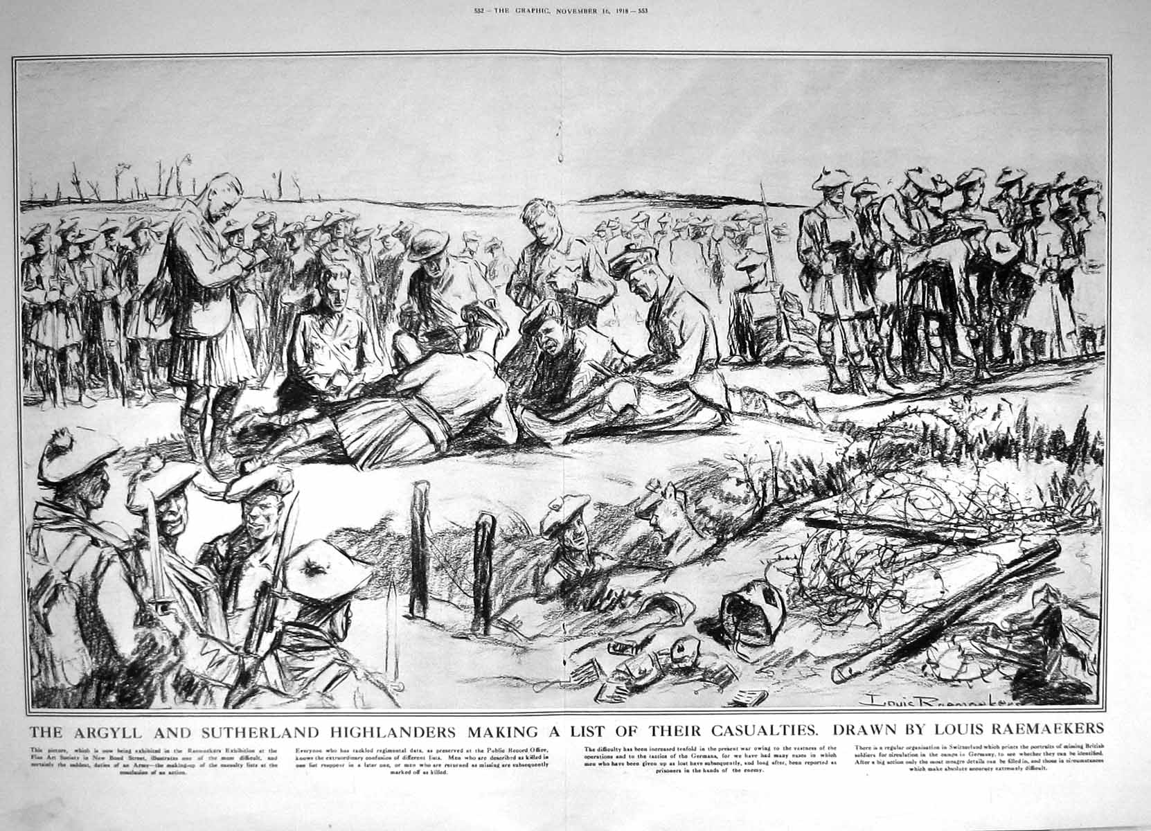 Old 1918 War Argyll Sutherland Highlanders Siers Casualties Raemae 20th