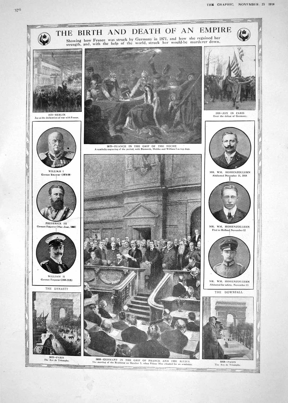 Old 1918 German Emperor William Frederick Hohenzollern Boche War Sull 20th