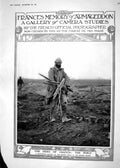 Old Print 1918 Battlefield War Broken Rifles Boche Poilu Farmhouse Siers 20th