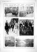 Old 1918 War Mons Metz King Albert Ghent Rome Paris Alsace-Lorraine G 20th