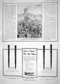 Old Print 1918 Italian War Siers Ancient City Trent Swan Fountain Pen Ma 20th