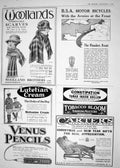Antique Old Print 1918 Woollands B.S.A. Motor Bicycles Carters Venus Pencils