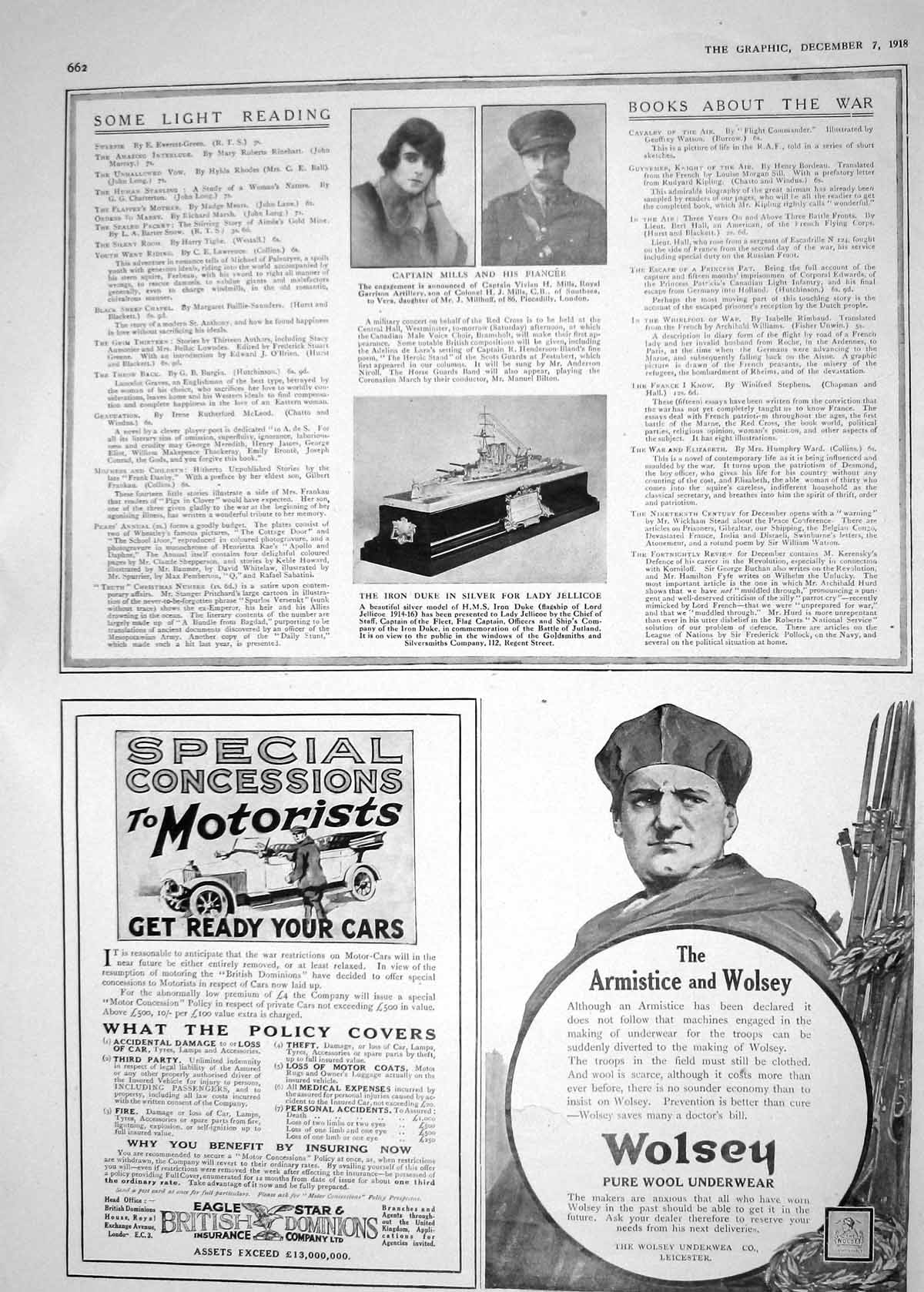 Old 1918 Captain Mills Vera Millhoff Model Ship Iron Duke Lady Jellic 20th