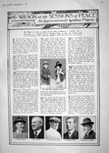 Antique Old Print 1918 Mr Woodrow Wilson Versailles Munition Workers Industry