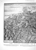 Old 1918 War Map German Empire Hanover Wurtemberg Baltic Sea Vienna S 20th