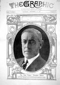 Antique Old Print 1918 President Wilson Chief Executive United States America