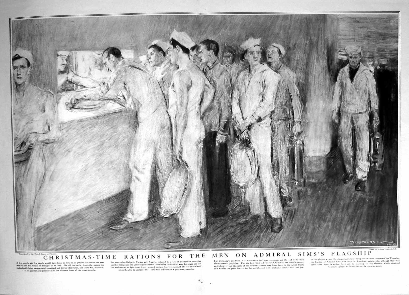 Old 1918 War Christmas Rations Sailors Admiral Sims Flagship Hatherel 20th