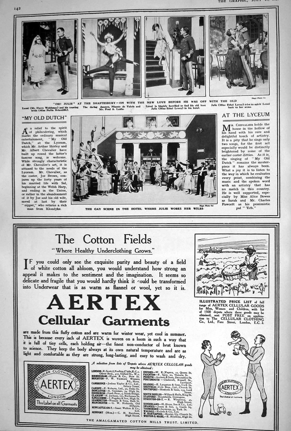Old 1920 Theatre Welchman Levey Lyceum Aertex Clothing Zambrene Rainc 20th