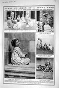 Old 1920 Children Allah Egypt Cairo Camel Mosque Mouyad English Garde 20th