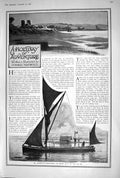 Old Vintage Print 1920 Holiday Adventure Maxwell Barge-Yacht Sailing Aix 20th