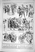 Old Print 1920 Turkish Army Siers War CafÇ Waiter Railway Train Refugees 20th