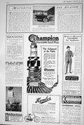 Old 1920 Overland Motor Car Champion Spark Plugs Humber Cycles Tobacc 20th