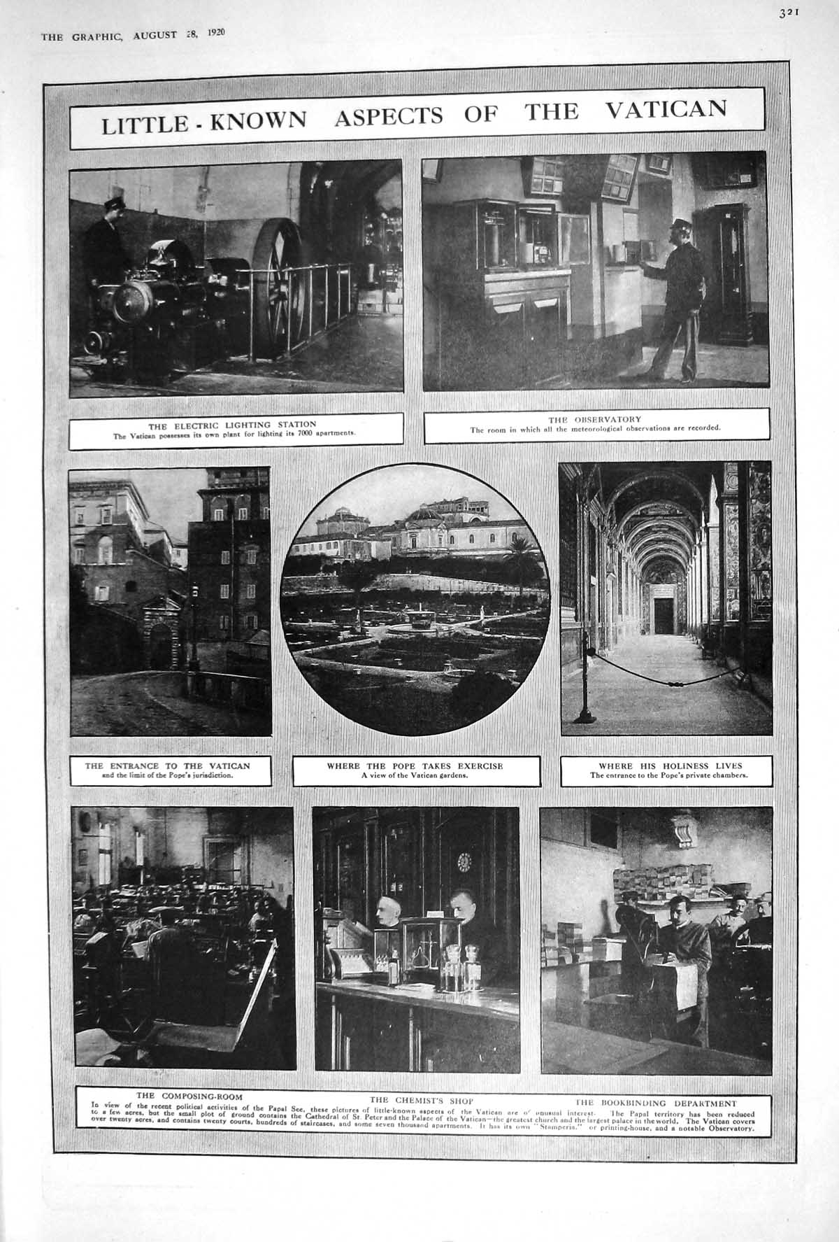 Old 1920 Electric Lighting Station Pope Vatican Observatory Loraine B 20th