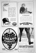 Old 1920 Kiwi Boot Polish Savory Moores Food Fox'S Puttees Cinzano Ve 20th