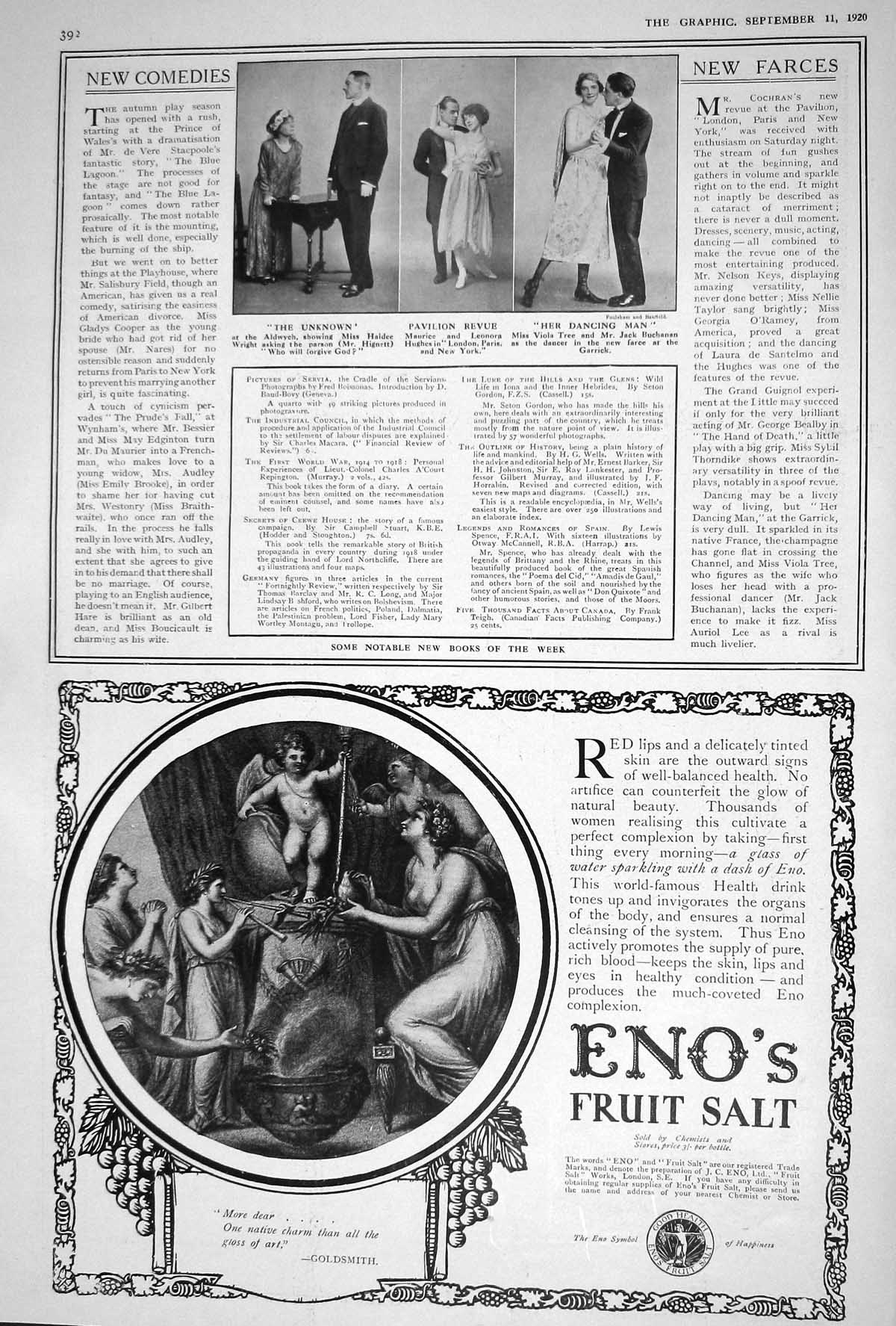 Old 1920 Eno'S Fruit Salt Aldwych Theatre Unknown Pavilion Revue Walk 20th
